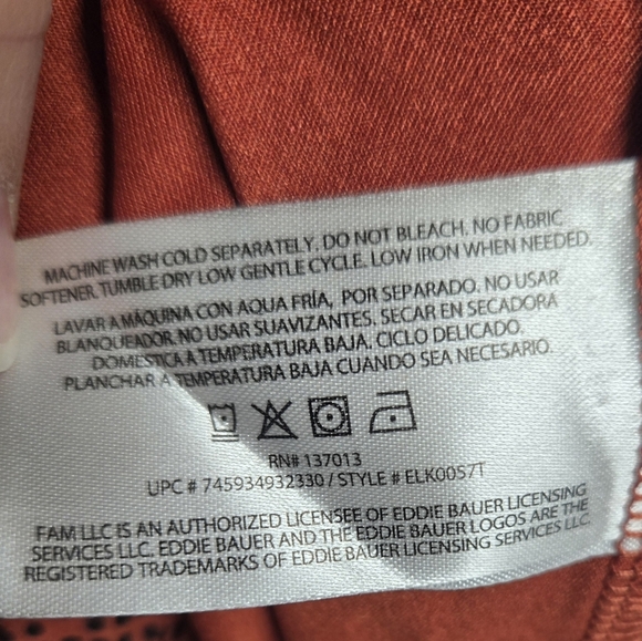 Eddie Bauer Kacey Athletic Skirt Red/orange Size Large Animal Print - Picture 6 of 10